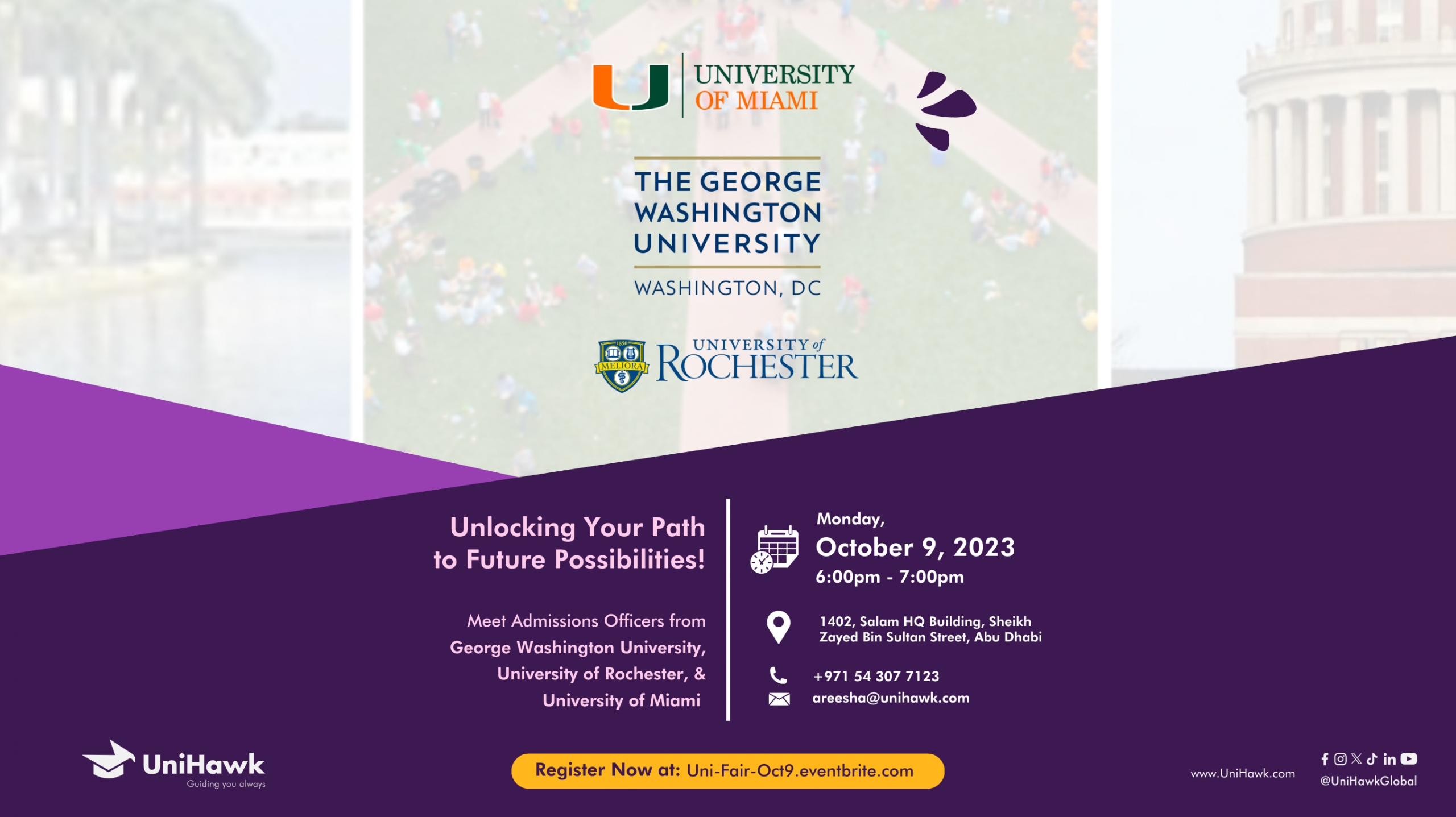 University of Miami, George Washington & Rochester in Abu Dhabi