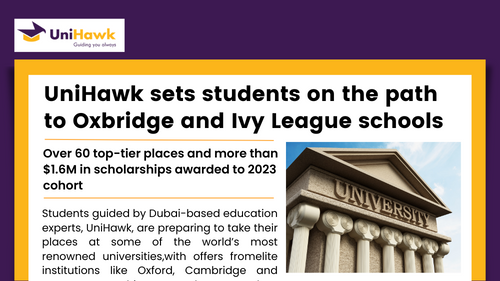 UniHawk Sets Students On The Path To Oxbridge And Ivy League Schools