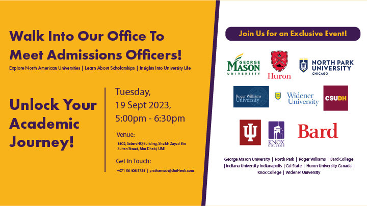 Walk Into Our Office To Meet Admissions Officerss!