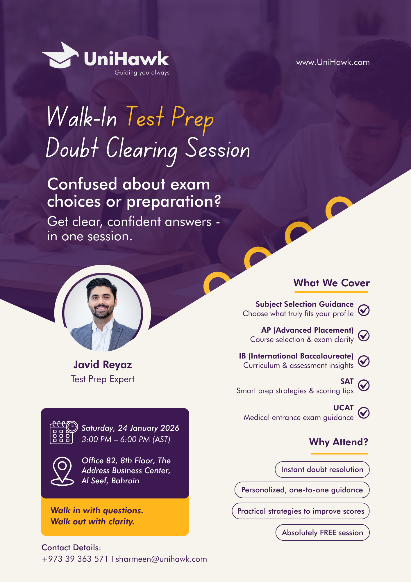 Walk In – Test Prep Doubt Clearing Session
