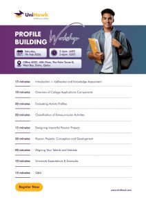 Profile Building Workshop - Qatar