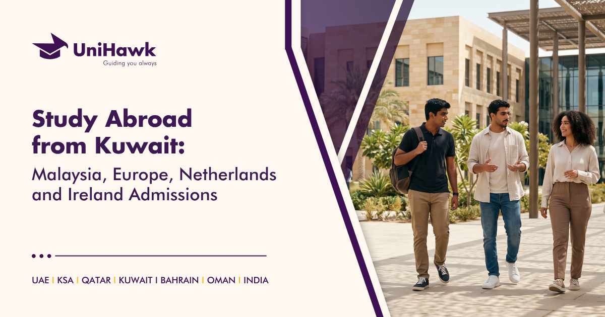 Study Abroad from Kuwait Malaysia, Europe, Netherlands and Ireland Admissions | UniHawk